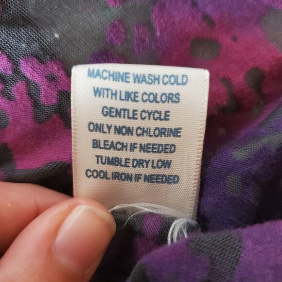 Maurices small womens thin long sleeve purple tie-dye top - Picture 10 of 10